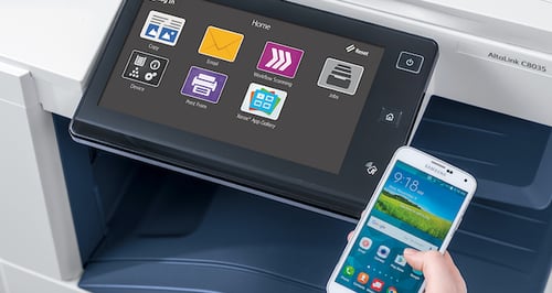 Contactless printing reduces risks of multiple staff touching the same touch-screen