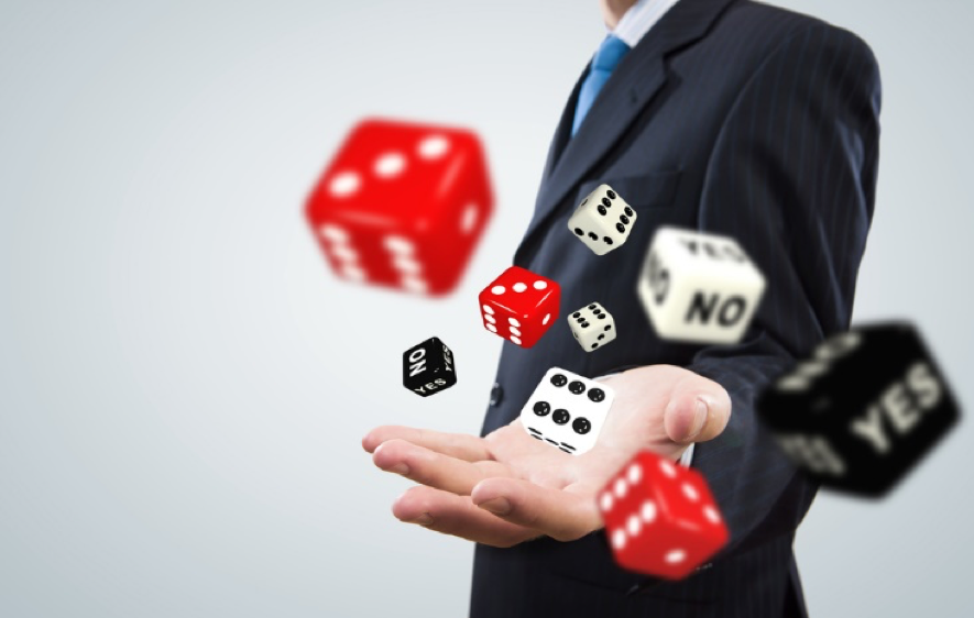 Man Throwing Dice Man Throwing Dice
