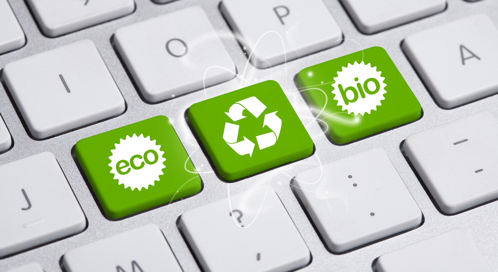 ECO keyboard, Green recycling concept ECO keyboard, Green recycling concept