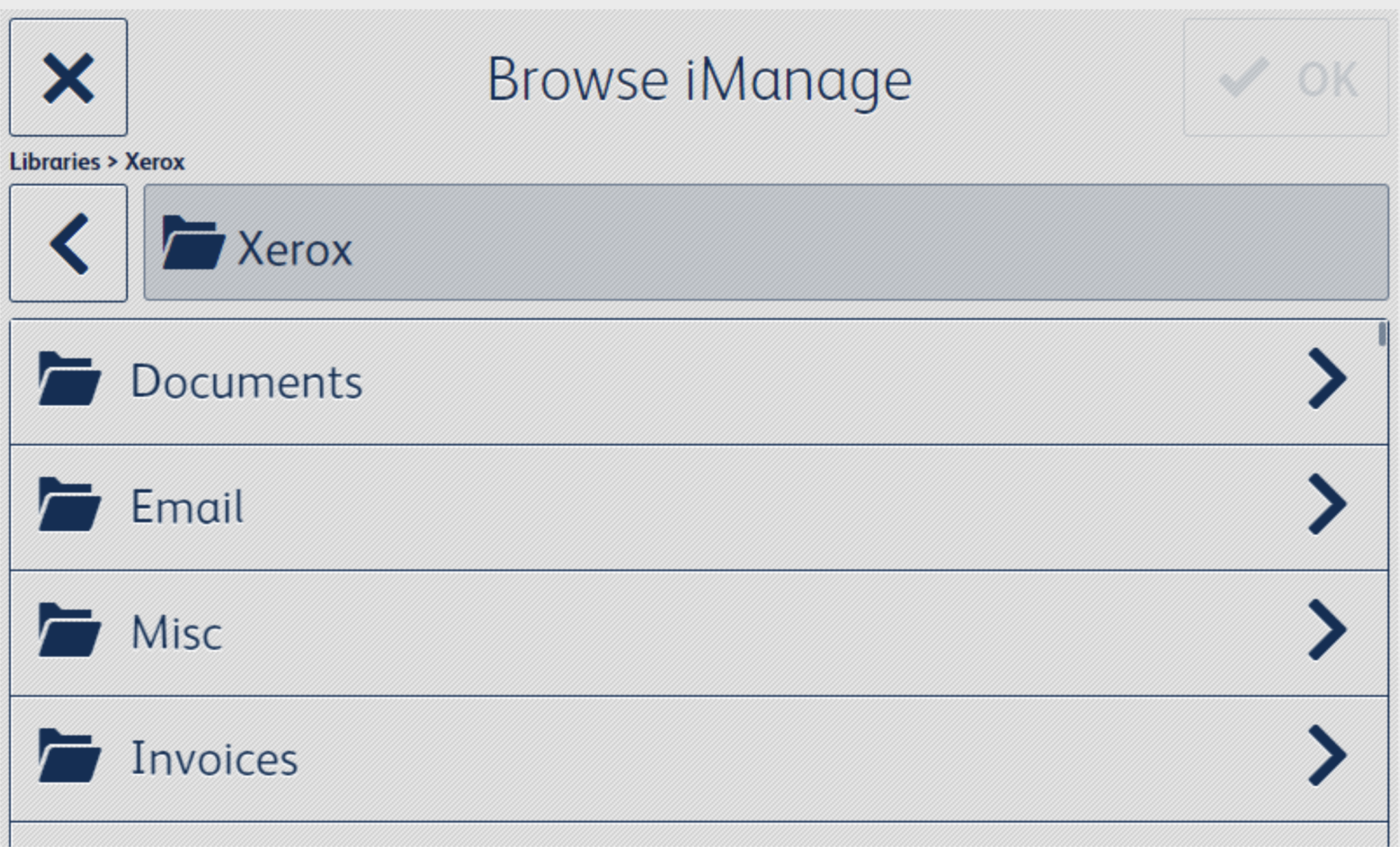 Xerox Connect to iManage